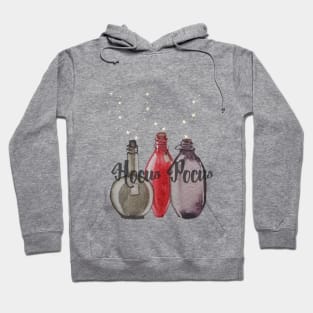 Hocus pocus watercolor potion bottles with stars Hoodie